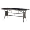 vidaXL Garden Table Grey 170x80x74 cm Poly Rattan