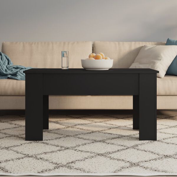 vidaXL Coffee Table Black 101x49x52 cm Engineered Wood