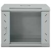 vidaXL Network Cabinet with Storage Grey 53 x 45 x 45 cm Steel
