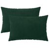 vidaXL Cushion with Pillow HEERLEN 2 pcs Dark Green Velvet