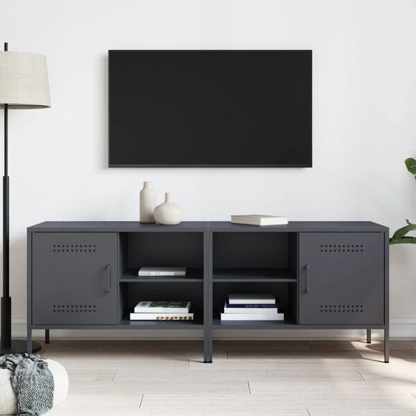 vidaXL TV Cabinets 2 pcs Anthracite 68x39x50.5 cm Steel