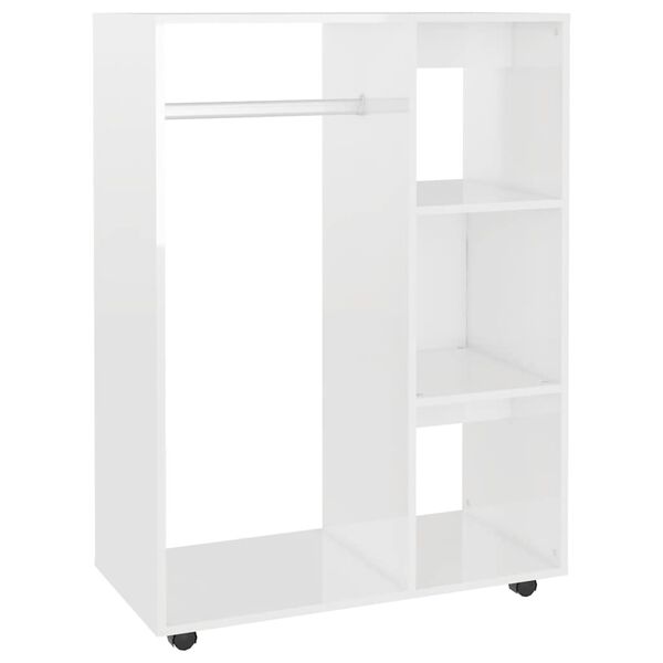 vidaXL Wardrobe High Gloss White 80x40x110 cm Engineered Wood