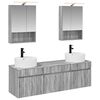 vidaXL Bathroom Cabinet Set 5 pcs Grey Sonoma 50 x 14.5 x 70 cm