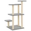 vidaXL Cat Scratching Posts with Platforms Light Grey 98.5 cm