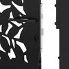 vidaXL Garden Gate Black 100x175 cm Steel Leaf Design