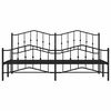 vidaXL Metal Bed Frame without Mattress with Footboard&nbsp;Black 193x203cm