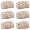 vidaXL Throw Blankets 6 pcs Beige 270 x 240 cm Fleece