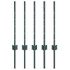 vidaXL Fence Post 5 pcs Green 100 cm Steel