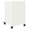 vidaXL Bedside Cabinet White 36x39x59 cm Steel