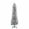 vidaXL Artificial Christmas Tree with 150 LEDs with Stand White 120 cm