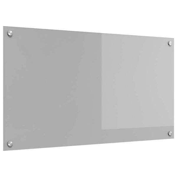 vidaXL Kitchen Backsplash Light grey 90 x 50 x 0.6 cm Tempered Glass