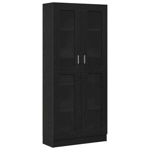 vidaXL Book Cabinet Black oak 82.5 x 30.5 x 185 cm Engineered Wood