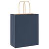 vidaXL Paper Bags 50 pcs with Handles Blue 18x8x22 cm