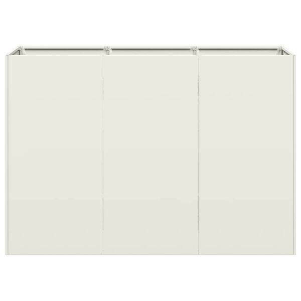 vidaXL Planter White 120x40x80 cm Cold-rolled Steel