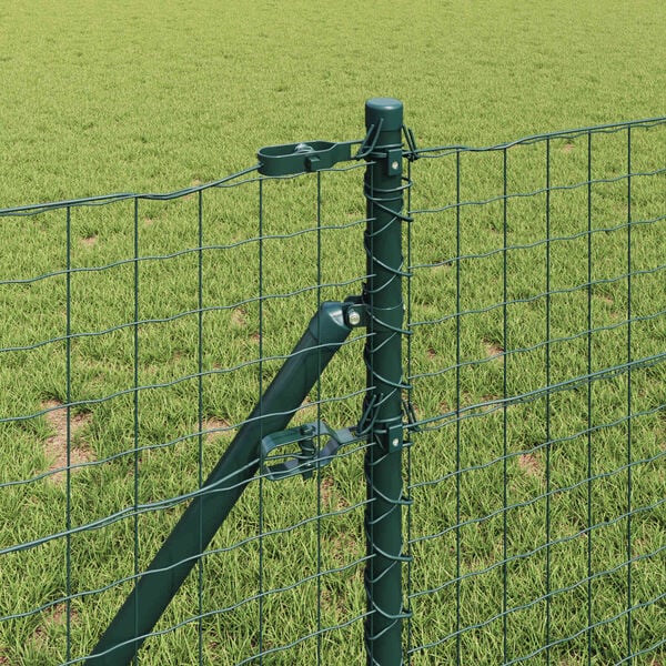 vidaXL Fence Post 2 pcs Green 100 cm Powder-coated steel