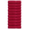 vidaXL Premium Hand Towels SOLUND 10 pcs Red 50x100 cm 600 gsm