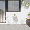 vidaXL Garden Folding Chair Folding 2 pcs White 42 x 46 x 82cm Metal
