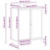 vidaXL Cabinet with Two Doors and Chalkboard Front ROROS White