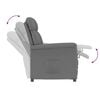 vidaXL Recliner Chair Dark Grey Dark grey 70.5 x 96.5 x 95 cm Fabric