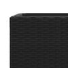 vidaXL Garden Planters 2 pcs Black 30x30x60 cm Poly Rattan