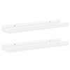 vidaXL Picture Frame Ledge Shelves 2 pcs White 40x9x3 cm MDF