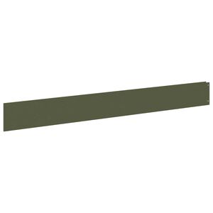 vidaXL Lawn Edging 10 pcs 100 x 12 cm Steel Olive Green