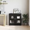 vidaXL Book Cabinet Black Oak 82.5 x 30.5 x 80 cm Engineered Wood