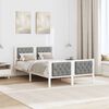 vidaXL Bed Frame Light Grey 120 x 200 cm Solid Pine Wood