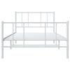 vidaXL Metal Bed Frame without Mattress with Footboard White 80x200cm