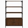 vidaXL Bookcase 3-Tier Brown Oak 70x30x109.5 cm Engineered Wood