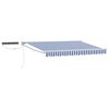 vidaXL Electric Retractable Awning Blue and White 2.5 x 2 m