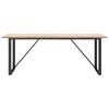 vidaXL Dining Table O-Frame 200x100x75.5 cm Solid Wood Pine and Steel