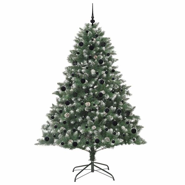 vidaXL Artificial Christmas Tree with 300 LEDs with Stand Green 210 cm