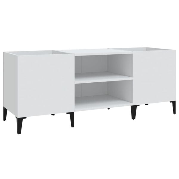vidaXL Record Cabinet White 121x38x48 cm Engineered Wood