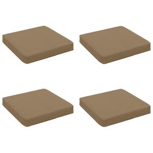 vidaXL 4-Piece Seat Cushions VUGHT 4 pcs 100% Polyester Taupe