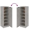 vidaXL Shoe Cabinet Concrete Grey 30x35x100 cm Engineered Wood