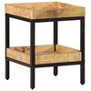 vidaXL Side Table with Shelf Brown 35 x 35 x 45 cm Solid mango wood