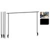 ProGarden Decoration Table Rod With Table Clamp Metal Black