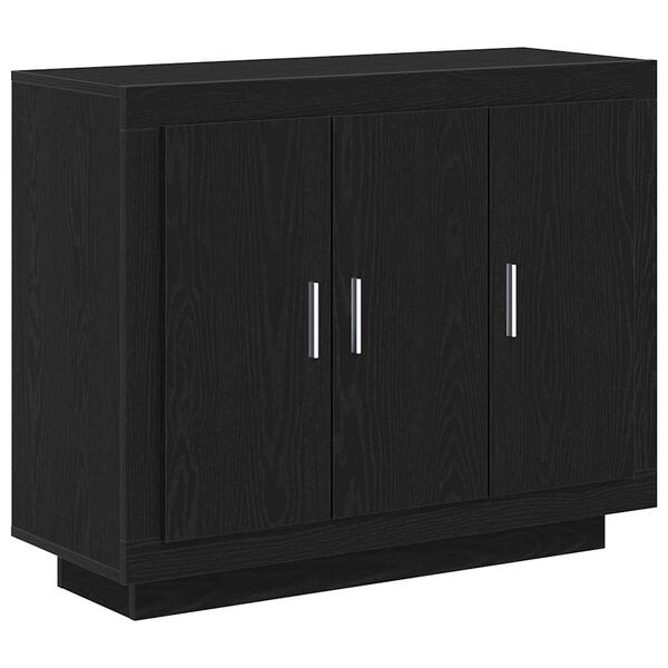 vidaXL Sideboard Black Oak 92 x 35 x 75 cm Engineered Wood
