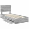 vidaXL Storage Bed Grey Sonoma 100 x 200 cm Engineered Wood