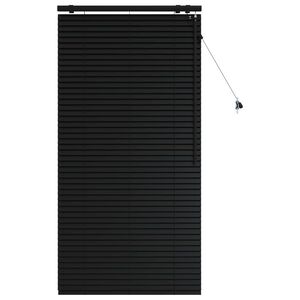 vidaXL Venetian Blind Black 80 x 160 cm 35 mm Solid Paulownia Wood