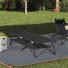 vidaXL Folding Camping Bed Manual Black 206 x 76 x 74 cm Oxford fabric