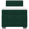 vidaXL Box Spring Bed with Mattress Dark Green 100x200 cm Velvet