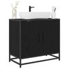 vidaXL Bathroom Sink Cabinet Black Oak 65 x 33 x 60 cm Engineered wood