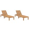 vidaXL Sun Loungers 2 pcs Solid Wood Teak