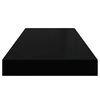 vidaXL Floating Wall Shelf Black 60x23.5x3.8 cm MDF