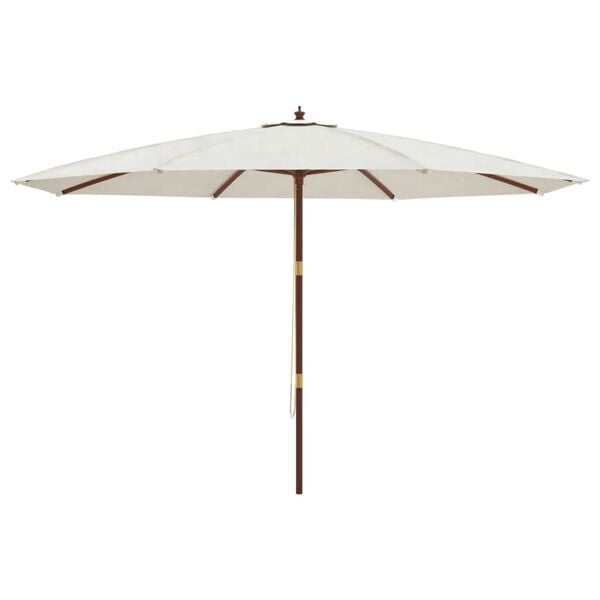vidaXL Garden Parasol with Wooden Pole Sand 400x273 cm