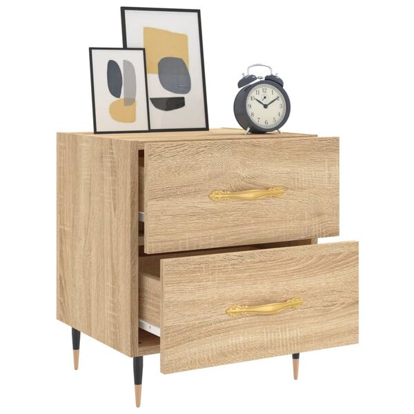 vidaXL Bedside Cabinet Sonoma Oak 40x35x47.5 cm Engineered Wood