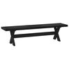 vidaXL Dining Bench NOAIN 160 x 41 x 45 cm Solid Pine Wood Black