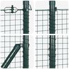 vidaXL Fence Post Green 10 x 1 m (25 x 25 mm mesh) Steel